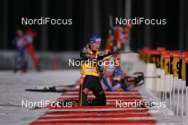 30.11.2007, Kontiolahti, Finland (FIN): Martina Glagow (GER) - IBU world cup biathlon, sprint women, Kontiolahti (FIN). www.nordicfocus.com. c Manzoni/NordicFocus. Every downloaded picture is fee-liable.