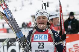 08.12.2007, Hochfilzen (AUT): Sylvia Becaert (FRA) - IBU World Cup biathlon, pursuit women - Hochfilzen (AUT). www.nordicfocus.com. c Furtner/NordicFocus. Every downloaded picture is fee-liable.