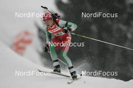 09.12.2007, Hochfilzen (AUT): Alexandr Syman (BLR) - IBU World Cup biathlon, relay men - Hochfilzen (AUT). www.nordicfocus.com. c Furtner/NordicFocus. Every downloaded picture is fee-liable.