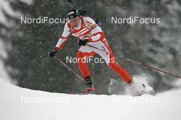 09.12.2007, Hochfilzen (AUT): Indrek Tobreluts (EST) - IBU World Cup biathlon, relay men - Hochfilzen (AUT). www.nordicfocus.com. c Furtner/NordicFocus. Every downloaded picture is fee-liable.