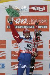 07.12.2007, Hochfilzen (AUT): winner Dmitri Yaroshenko (RUS) - IBU World Cup biathlon, sprint men - Hochfilzen (AUT). www.nordicfocus.com. c Furtner/NordicFocus. Every downloaded picture is fee-liable.