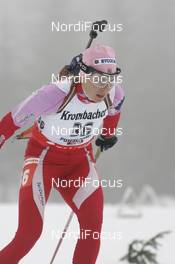 07.12.2007, Hochfilzen (AUT): Nathalie Santer-Bjoerndalen (BEL) - IBU World Cup biathlon, sprint women - Hochfilzen (AUT). www.nordicfocus.com. c Furtner/NordicFocus. Every downloaded picture is fee-liable.