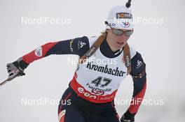 07.12.2007, Hochfilzen (AUT): Delphine Peretto (FRA) - IBU World Cup biathlon, sprint women - Hochfilzen (AUT). www.nordicfocus.com. c Furtner/NordicFocus. Every downloaded picture is fee-liable.
