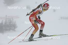 07.12.2007, Hochfilzen (AUT): Xianying Liu (CHN) - IBU World Cup biathlon, sprint women - Hochfilzen (AUT). www.nordicfocus.com. c Furtner/NordicFocus. Every downloaded picture is fee-liable.