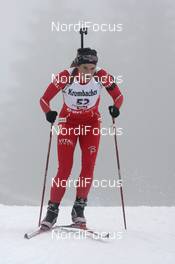 07.12.2007, Hochfilzen (AUT): Ann Kristin Flatland (NOR) - IBU World Cup biathlon, sprint women - Hochfilzen (AUT). www.nordicfocus.com. c Furtner/NordicFocus. Every downloaded picture is fee-liable.