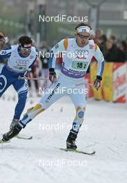 28.10.2007, Duesseldorf, Germany (GER): Emil Joensson (SWE) in front of Christian Zorzi (ITA) - FIS world cup cross-country, team sprint, Duesseldorf. www.nordicfocus.com. c Hemmersbach/NordicFocus. Every downloaded picture is fee-liable.