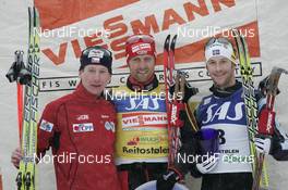 24.11.2007, Beitostoelen, Norway (NOR): winner l-r: Lukas Bauer (CZE), Axel Teichmann (GER), Anders Soedergren (SWE)  - FIS world cup cross-country, mens 15 km, Beitostoelen. www.nordicfocus.com. c Furtner/NordicFocus. Every downloaded picture is fee-liable.