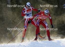 25.11.2007, Beitostoelen, Norway (NOR): Tord Asle Gjerdalen (NOR), Tor Arne Hetland (NOR) - FIS world cup cross-country, relay men, Beitostoelen. www.nordicfocus.com. c Furtner/NordicFocus. Every downloaded picture is fee-liable.