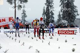 01.12.2007, Kuusamo, Finland (FIN): l-r: Pirjo Muranen (FIN), Marit Bjoergen (NOR),  Justyna Kowalczyk (POL - FIS world cup cross-country, individual sprint, Kuusamo (FIN). www.nordicfocus.com. c Felgenhauer/NordicFocus. Every downloaded picture is fee-liable.