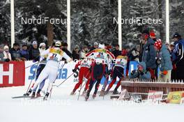 01.12.2007, Kuusamo, Finland (FIN): l-r: Thobias Fredriksson (SWE), Oystein Pettersen (NOR), Ales Razym (CZE), Andrew Newell (USA)  - FIS world cup cross-country, individual sprint, Kuusamo (FIN). www.nordicfocus.com. c Felgenhauer/NordicFocus. Every downloaded picture is fee-liable.