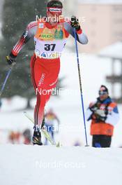 08.12.2007, Davos (SUI): Dario Cologna (SUI) - FIS World Cup cross-country, 15km men - Davos (SUI). www.nordicfocus.com. c Manzoni/NordicFocus. Every downloaded picture is fee-liable.