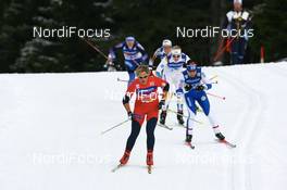 09.12.2007, Davos (SUI): Vibeke W. Skofterud (NOR) leads the field - FIS World Cup cross-country, relay women - Davos (SUI). www.nordicfocus.com. c Manzoni/NordicFocus. Every downloaded picture is fee-liable.