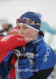 29.12.07, Nove Mesto, Czech Republic (CZE): Aino Kaisa Saarinen (FIN), feature - FIS world cup cross-country, tour de ski, 10km women, Nove Mesto (CZE). www.nordicfocus.com. c Hemmersbach/NordicFocus. Every downloaded picture is fee-liable.