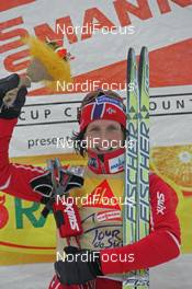 29.12.07, Nove Mesto, Czech Republic (CZE): Marit Bjoergen (NOR) , winner - FIS world cup cross-country, tour de ski, 10km women, Nove Mesto (CZE). www.nordicfocus.com. c Hemmersbach/NordicFocus. Every downloaded picture is fee-liable.