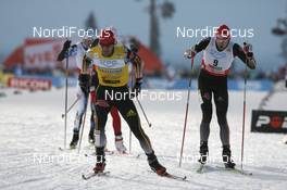 01.12.2007, Kuusamo, Finland (FIN): l-r: Ronny Ackermann (GER), Bjoern, Bjsrn Kircheisen (GER)  - FIS world cup nordic combined, sprint, Kuusamo (FIN). www.nordicfocus.com. c Felgenhauer/NordicFocus. Every downloaded picture is fee-liable.