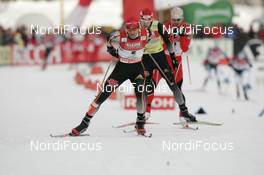 16.12.2007, Ramsau, Austria (AUT): l-r: Ronny Ackermann (GER), Bjoern Kircheisen (GER), Christoph Bieler (AUT) - FIS world cup nordic combined, sprint, Ramsau (AUT). www.nordicfocus.com. c Furtner/NordicFocus. Every downloaded picture is fee-liable.
