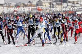 16.12.2007, Livigno, Italy (ITA): Jerry Ahrlin (SWE), leading the start of LaSgambeda - Worldloppet La Sgambeda, Livigno (ITA). www.nordicfocus.com. c Felgenhauer/NordicFocus. Every downloaded picture is fee-liable.