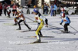 15.12.2007, Livigno, Italy (ITA): Start of the little girls. - Worldloppet La Sgambeda, Minisgambeda, Kids Race,  Livigno (ITA). www.nordicfocus.com. c Felgenhauer/NordicFocus. Every downloaded picture is fee-liable.