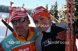 04.01.2008, Oberhof, Germany (GER): Klaus Siebert (GER), head coach team china and Andrea Henkel (GER) - IBU World Cup biathlon, relay men - Oberhof (GER). www.nordicfocus.com. c Manzoni/NordicFocus. Every downloaded picture is fee-liable.