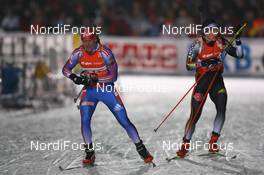 04.01.2008, Oberhof, Germany (GER): Dmitri Iarochenko (RUS) and Andreas Birnbacher (GER) - IBU World Cup biathlon, relay men - Oberhof (GER). www.nordicfocus.com. c Manzoni/NordicFocus. Every downloaded picture is fee-liable.