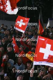 04.01.2008, Oberhof, Germany (GER): swiss fans in the stadium - IBU World Cup biathlon, relay men - Oberhof (GER). www.nordicfocus.com. c Manzoni/NordicFocus. Every downloaded picture is fee-liable.
