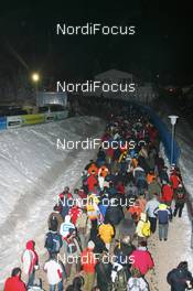 03.01.2008, Oberhof, Germany (GER): huge crowd leaves the stadium - IBU World Cup biathlon, relay women - Oberhof (GER). www.nordicfocus.com. c Manzoni/NordicFocus. Every downloaded picture is fee-liable.