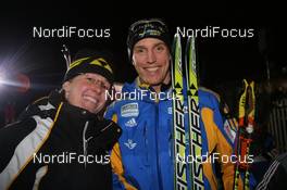 10.01.2008, Ruhpolding, Germany (GER): Tanja Winterhalder (GER) and Bjoern Ferry (SWE) - IBU world cup biathlon, relay men, Ruhpolding (GER). www.nordicfocus.com. c Manzoni/NordicFocus. Every downloaded picture is fee-liable.