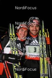 10.01.2008, Ruhpolding, Germany (GER): Michael Roesch (GER), Alexander Wolf (GER) - IBU world cup biathlon, relay men, Ruhpolding (GER). www.nordicfocus.com. c Manzoni/NordicFocus. Every downloaded picture is fee-liable.