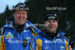 09.01.2008, Ruhpolding, Germany (GER): Wolfgang Pichler (GER), coach Sweden and Staffan Eklund (SWE), coach Sweden - IBU world cup biathlon, relay women, Ruhpolding (GER). www.nordicfocus.com. c Manzoni/NordicFocus. Every downloaded picture is fee-liable.
