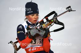 09.01.2008, Ruhpolding, Germany (GER): Marie Dorin (FRA) - IBU world cup biathlon, relay women, Ruhpolding (GER). www.nordicfocus.com. c Manzoni/NordicFocus. Every downloaded picture is fee-liable.