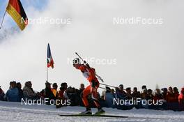 18.01.2008, Antholz, Italy (ITA): Dominik Landertinger (AUT) - IBU World Cup biathlon, sprint men - Antholz (ITA). www.nordicfocus.com. c Manzoni/NordicFocus. Every downloaded picture is fee-liable.