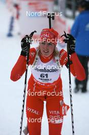 17.01.2008, Antholz, Italy (ITA): Julie Bonnevie-Svendsen (NOR) - IBU World Cup biathlon, sprint women - Antholz (ITA). www.nordicfocus.com. c Manzoni/NordicFocus. Every downloaded picture is fee-liable.