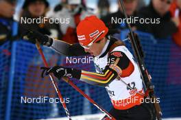 17.01.2008, Antholz, Italy (ITA): Andrea Henkel (GER) - IBU World Cup biathlon, sprint women - Antholz (ITA). www.nordicfocus.com. c Manzoni/NordicFocus. Every downloaded picture is fee-liable.