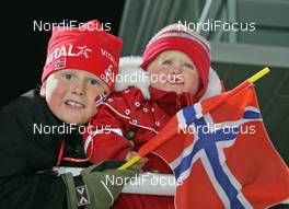 29.02.2008, Pyeong Chang, Korea (KOR): feature, Norways youngest fans biathlon fans in Korea - IBU World Cup biathlon, pursuit men - Pyeong Chang (KOR). www.nordicfocus.com. c Hemmersbach/NordicFocus. Every downloaded picture is fee-liable.