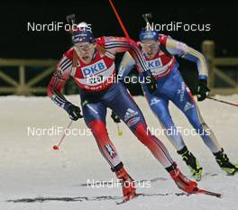 29.02.2008, Pyeong Chang, Korea (KOR): group, l-r: Lowell Bailey (USA), Bjoern Ferry (SWE) - IBU World Cup biathlon, pursuit men - Pyeong Chang (KOR). www.nordicfocus.com. c Hemmersbach/NordicFocus. Every downloaded picture is fee-liable.