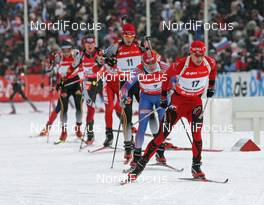 09.03.2008, Khanty Mansiysk, Russia (RUS): group, l-r: Daniel Graf (GER), Ivan Tcherezov (RUS), Rune Bratsveen (NOR)  - IBU World Cup biathlon, mass men - Khanty Mansiysk (RUS). www.nordicfocus.com. c Hemmersbach/NordicFocus. Every downloaded picture is fee-liable.