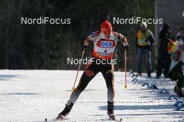 16.03.2008, Holmenkollen, Norway (NOR): Kati Wilhelm (GER) - IBU World Cup biathlon, mass women, Holmenkollen (NOR). www.nordicfocus.com. c Manzoni/NordicFocus. Every downloaded picture is fee-liable.