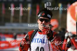 15.03.2008, Holmenkollen, Norway (NOR): Jean Philippe Leguellec (CAN) - IBU World Cup biathlon, pursuit men, Holmenkollen (NOR). www.nordicfocus.com. c Manzoni/NordicFocus. Every downloaded picture is fee-liable.