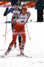 15.03.2008, Holmenkollen, Norway (NOR): Thomas Frei (SUI) - IBU World Cup biathlon, pursuit men, Holmenkollen (NOR). www.nordicfocus.com. c Manzoni/NordicFocus. Every downloaded picture is fee-liable.