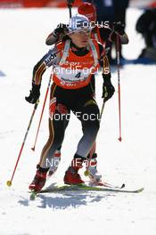 15.03.2008, Holmenkollen, Norway (NOR): -Kathrin Hitzer (GER)  IBU World Cup biathlon, pursuit women, Holmenkollen (NOR). www.nordicfocus.com. c Manzoni/NordicFocus. Every downloaded picture is fee-liable.