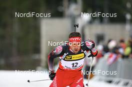 13.03.2008, Holmenkollen, Norway (NOR): Simon Hallenbarter (SUI) - IBU World Cup biathlon, sprint men, Holmenkollen (NOR). www.nordicfocus.com. c Manzoni/NordicFocus. Every downloaded picture is fee-liable.