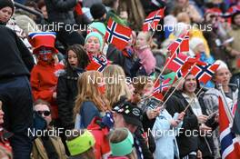 13.03.2008, Holmenkollen, Norway (NOR): fans - IBU World Cup biathlon, sprint men, Holmenkollen (NOR). www.nordicfocus.com. c Manzoni/NordicFocus. Every downloaded picture is fee-liable.