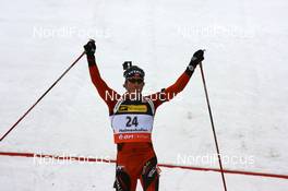 13.03.2008, Holmenkollen, Norway (NOR): Emil Hegle Svendsen (NOR) - IBU World Cup biathlon, sprint men, Holmenkollen (NOR). www.nordicfocus.com. c Manzoni/NordicFocus. Every downloaded picture is fee-liable.