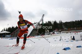 13.03.2008, Holmenkollen, Norway (NOR): Scott Perras (CAN) - IBU World Cup biathlon, sprint men, Holmenkollen (NOR). www.nordicfocus.com. c Manzoni/NordicFocus. Every downloaded picture is fee-liable.