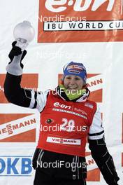 14.02.2008, Oestersund, Sweden (SWE): Martina Glagow (GER) winner World Cup 2008 Individual - IBU World Championchip of Biathlon, individual women - Oestersund (SWE). www.nordicfocus.com. c Furtner/NordicFocus. Every downloaded picture is fee-liable.
