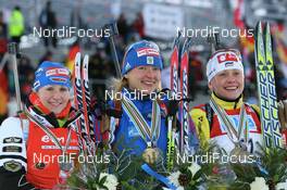 14.02.2008, Oestersund, Sweden (SWE): l-r: Ekaterina Iourieva (RUS), Ekaterina Iourieva (RUS),eik - IBU World Championchip of Biathlon, medal shooting - Oestersund (SWE). www.nordicfocus.com. c Manzoni/NordicFocus. Every downloaded picture is fee-liable.