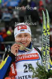 09.02.2008, Oestersund, Sweden (SWE): Oksana Khvostenko (UKR) - IBU World Championchip of Biathlon, medal shooting - Oestersund (SWE). www.nordicfocus.com. c Manzoni/NordicFocus. Every downloaded picture is fee-liable.