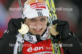 16.02.2008, Oestersund, Sweden (SWE): Magdalena Neuner (GER) - IBU World Championchip of Biathlon, medal shooting - Oestersund (SWE). www.nordicfocus.com. c Furtner/NordicFocus. Every downloaded picture is fee-liable.
