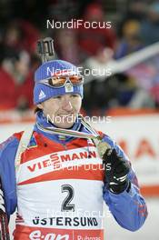 14.02.2008, Oestersund, Sweden (SWE): Maxim Maksimov (RUS) - IBU World Championchip of Biathlon, medal shooting - Oestersund (SWE). www.nordicfocus.com. c Furtner/NordicFocus. Every downloaded picture is fee-liable.