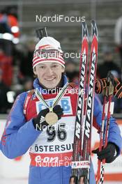 09.02.2008, Oestersund, Sweden (SWE): gold medal Maxim Tchoudov (RUS) - IBU World Championchip of Biathlon, medal shooting - Oestersund (SWE). www.nordicfocus.com. c Furtner/NordicFocus. Every downloaded picture is fee-liable.
